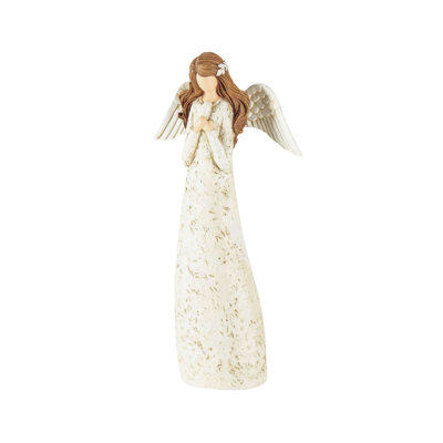 ANGEL WITH HEART RSN 8"H