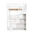 Full Size Kids Triple Bunk Bed with Storage Staircase, Separate Beds Design, Space-Saving Wooden Loft Bed, White-569786513