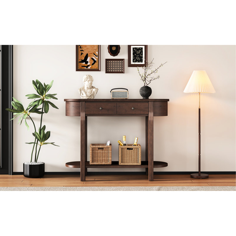 Console Table With Scratch Resistance Surface - Navy Scratch-, Espresso