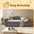 Twin Size Upholstered Daybed With Storage Armrests, Trundle And Latest Integrated Bluetooth Audio System, Teddy Fleece-1466545348-1466545349