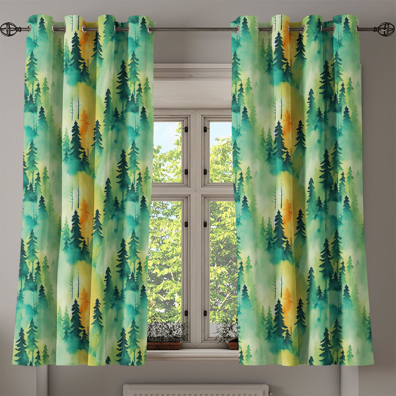 Semi Sheer Curtain Pair
