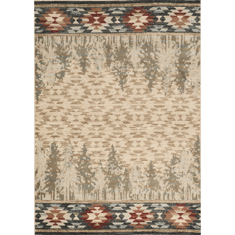 Tapis Mardell Southwestern, Rectangle 5 pi 3 po x 7 pi 7 po, Ivoire ivoire