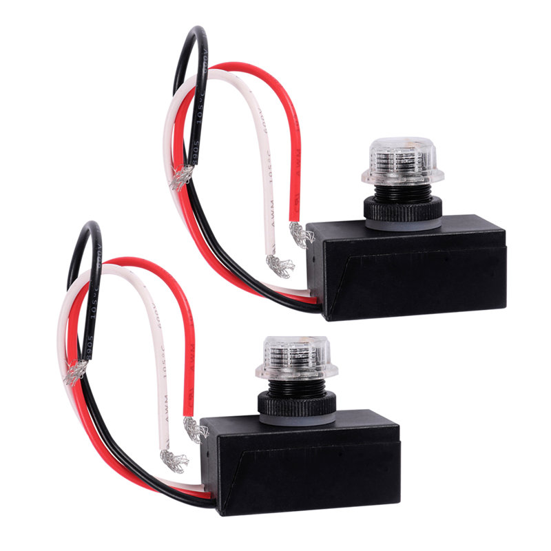 2Pcs 120V Outdoor Hard-Wired Post Eye Light Control