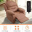 Fauteuil inclinable manuel en tissu avec accoudoirs et dossier rembourrés, canapé de salon doux pour le salon-1032836689