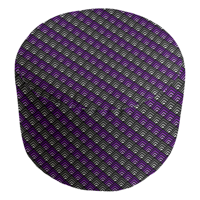 Repose-pieds Avicia, Gris foncé / confiture mauve