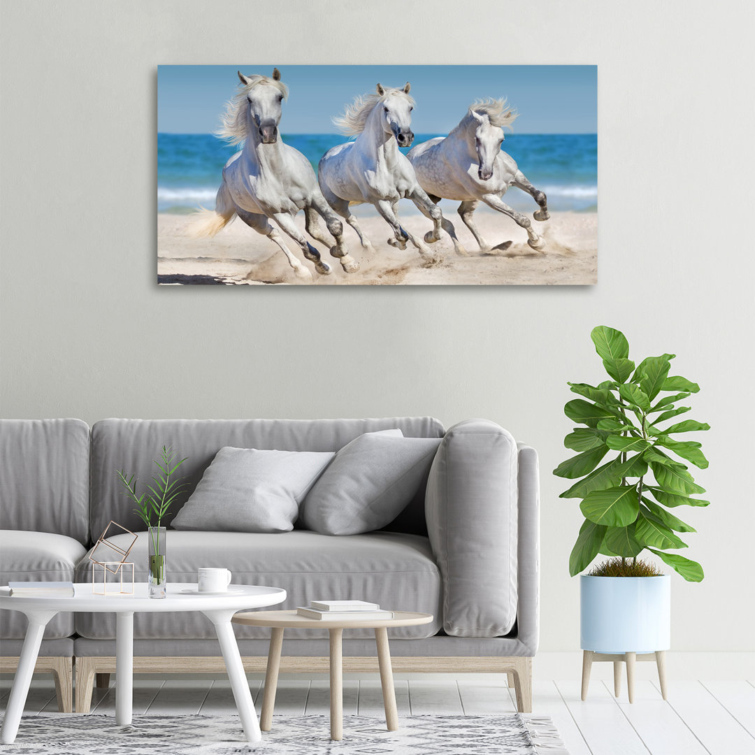 White Horses Beach - Ungerahmte Kunstdrucke auf Leinwand