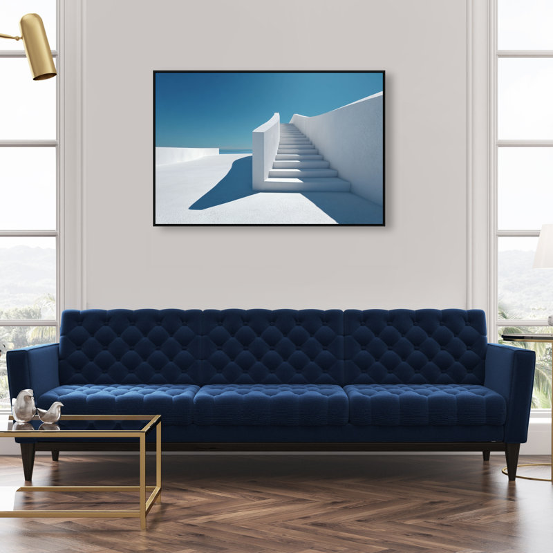 Concrete Skyline Print by Oliver Gal, 11"H x 16"W, Black Floater Frame
