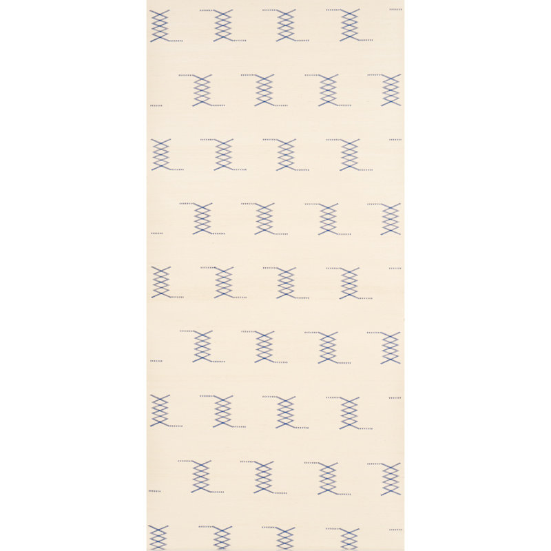 Kin Sisal Embroidery Wallpaper, Ink/Ivory