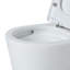 Toilette en céramique d'une pièce de 29,5 pouces de longueur avec siège à fermeture douce, blanc brillant