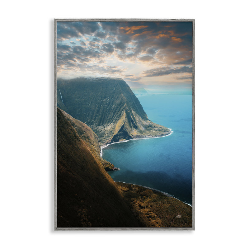  Falaises de la côte hawaïenne, estampe numérique par Max Blakesberg Studios, Estampe numérique Farmhouse, H 24 po x l 16 po