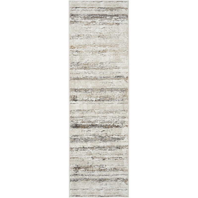 Tapis crème / ivoire Ranstead, Tapis de couloir 2 pi 3 po x 7 pi 6 po