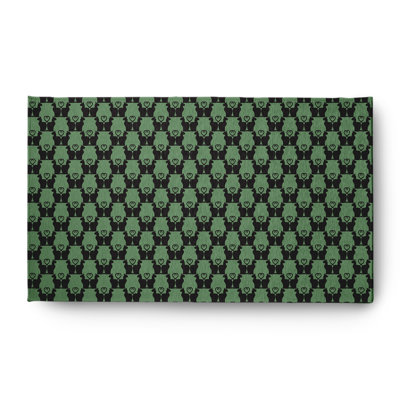 Tapis rectangulaire en chenille tissé à la machine à motif abstrait Dawnette