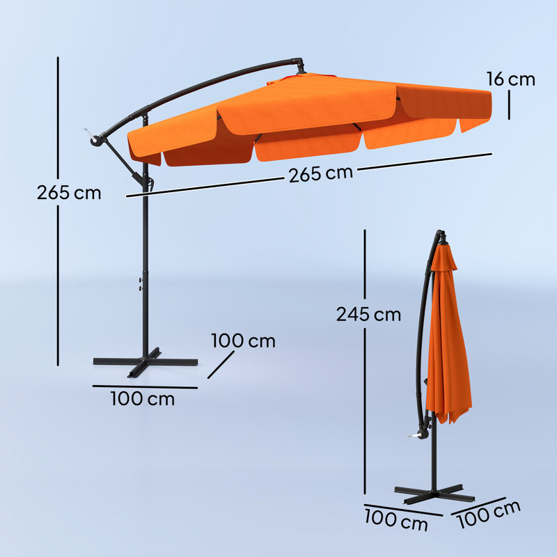 265cm Cantilever Parasol