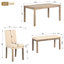 6 tables de salle à manger (brun) - thème rustique avec table en bois, banc, fabrication en bois 4 chaises, aspect de cuisine de qualité, plateau