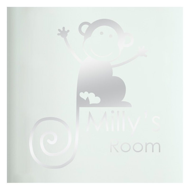 Animals Wall Decal, Shiny Silver