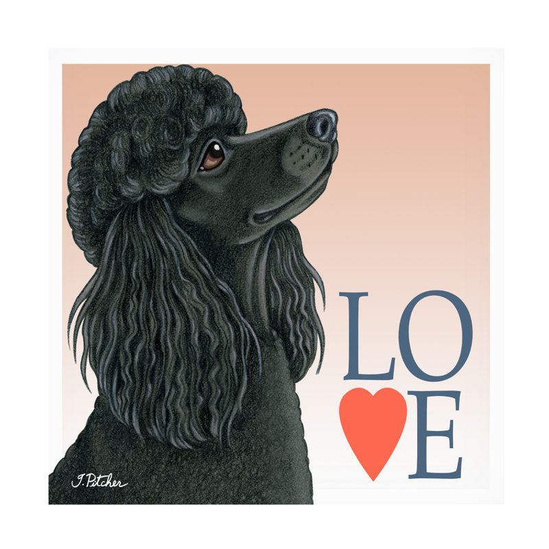 «Poodle Black Love» par Tomoyo Pitcher, H 18 po x l 18 po x P 2 po