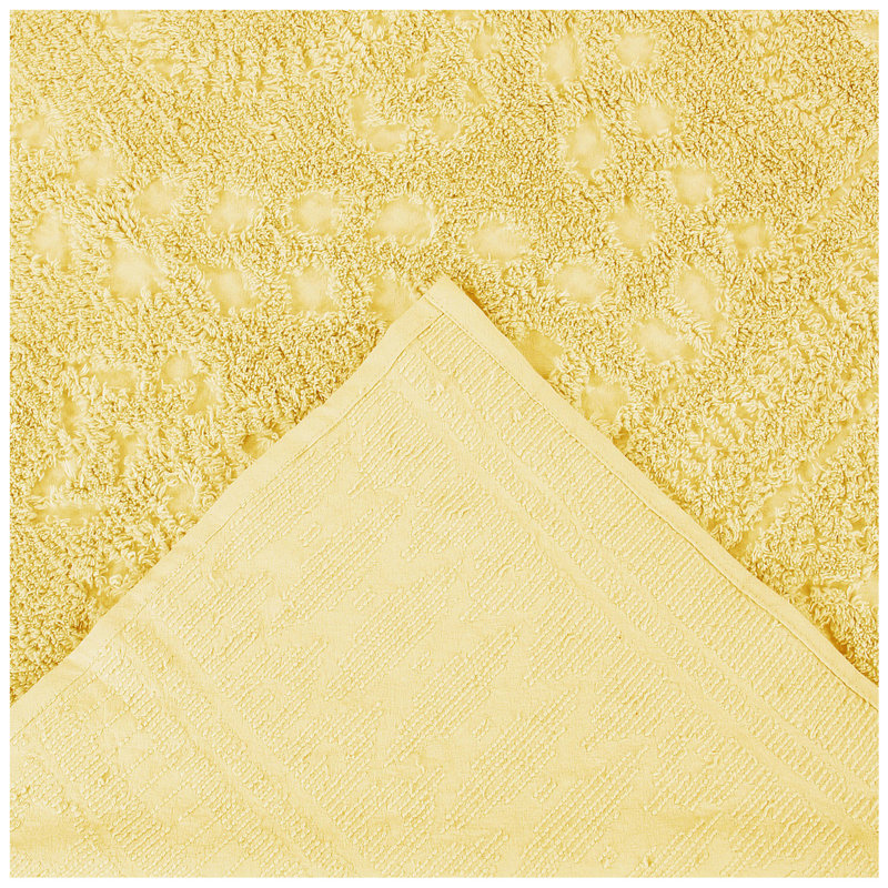 Rio 100% Cotton Chenille Tufted Bedspread, Traditional Medallion Design, Soft Breathable All-Season Machine Washable Coverlet, OEKO-TEX Certified, Twin Size, Yellow