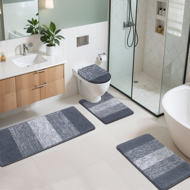 Tapis en microfibre Lazzuro , Gris