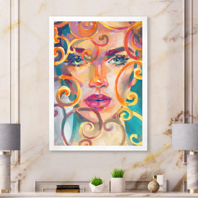 «Beautiful Multicolor Woman Portrait II», décoration murale sur toile glam