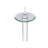 Novatto 14.5 " Glass Oval Bathroom Sink with Faucet-22330259