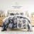 Quilt Set- Lightweight - All Season Quilted Coverlet - Distressed Bouquet-105628189-105628187