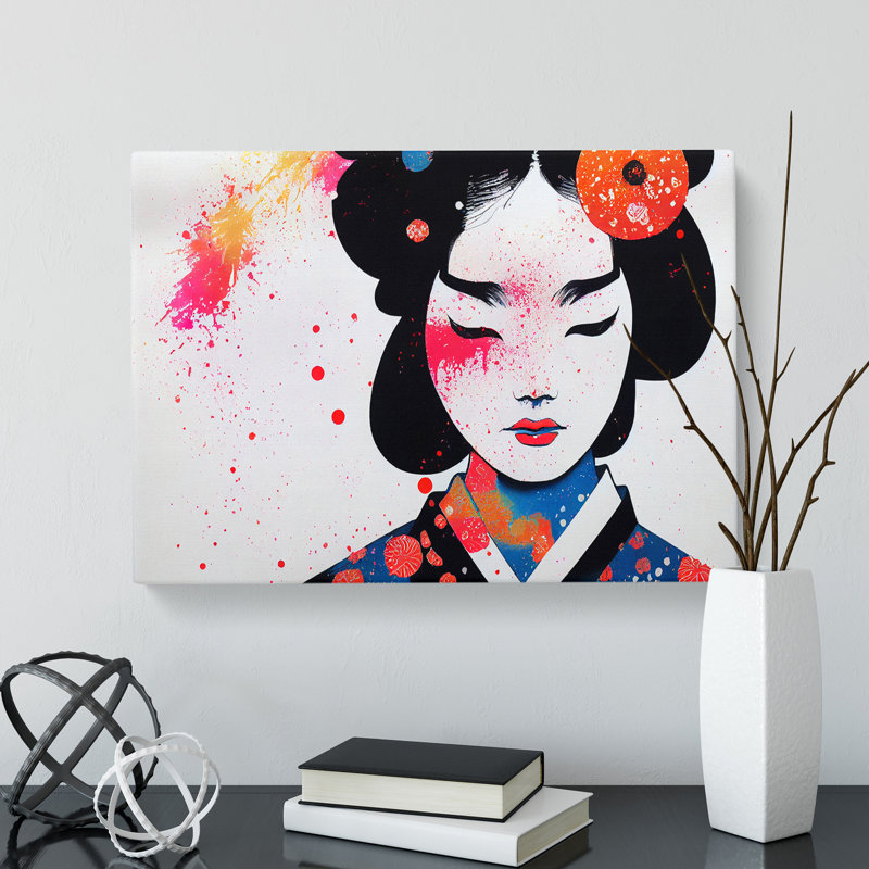 A Splashed Geisha Vol.5 Abstract - Wrapped Canvas, 35cm H x 50cm W x 3cm D