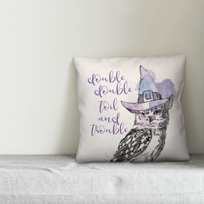  Double Double Toil and Trouble Throw Pillow