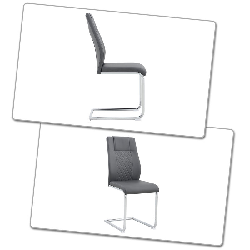 Ensemble de chaises de salle à manger Kermie, Gris