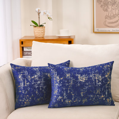 Abstract Velvet Reversible Throw Pillow