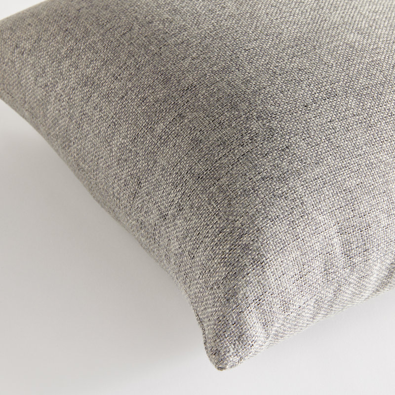 Gage Polyester Throw Square Indoor/Outdoor Pillow Cover & Insert, 20"H x 20"W, Gray