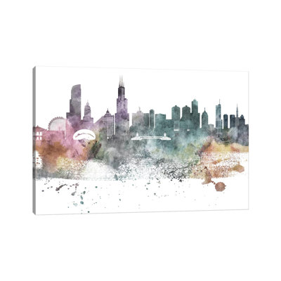 Chicago Pastel Skylines - Print on Canvas