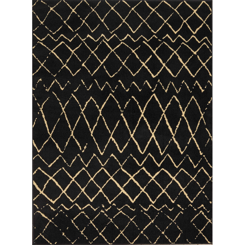 Budyoni Geometric Indoor Rug, Rectangle 5'3" x 7'3"