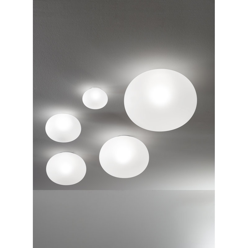 Lucciola Ceiling/Wall Lamp 27 White Matt Glossy White E12 Ul, 5" H x 7" W x 7" D