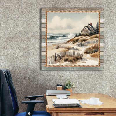 Toile épique «Cape Cod Shoreline» par Nicole DeCamp, art épique, 37 po x 37 po