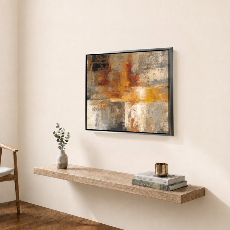 «Silver and Amber» par Silvia Vassileva - impression sur toile, 34" H x 44" W, Silver