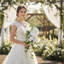 Bouquets de mariée pour la mariée, bouquets de mariage blanc 15,7 pouces pour la mariée pour la fête d'anniversaire de mariage