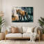 Big Cats Florida Panther Blue Metal Wall Art-1342455224