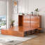Grand lit escamotable en bois massif avec tiroir et station USB-653925500
