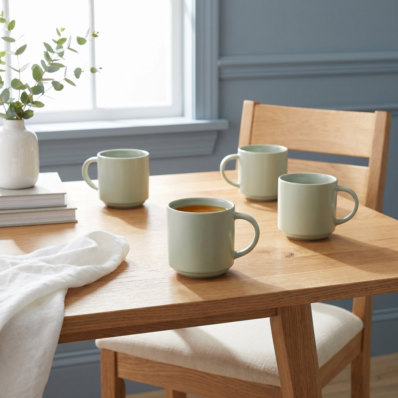 Stackable Stoneware Mug, Green
