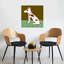 Reproduction d'art mural chien assis moderne-129965483