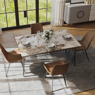Table de salle à manger à plateau extensible Modern Bright Pandora