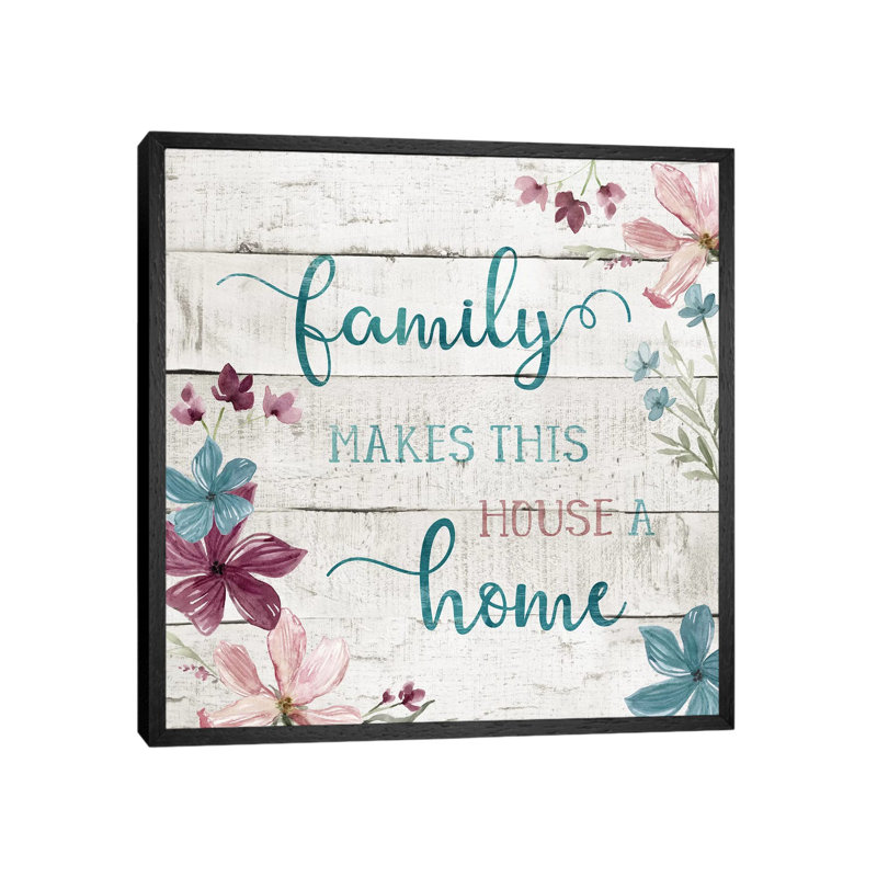 Family Home by Carol Robinson - Print on Canvas, Black Framed, 66.04 cm H x 66.04 cm W