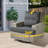 Tommy Wicker 9-person Modular Outdoor Sectional Seating Group With Swivel Chairs And Cushions, Patio Conversation Set With Fire Pit Table-894509979