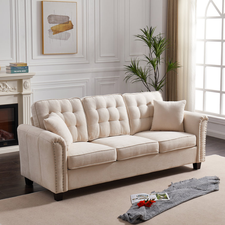 Asqeri 86.6" Round Arm Sofa