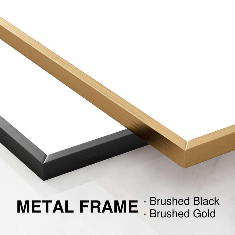 Koudia Metal Framed Standing Mirror, Brushed Gold, 64" x 21"