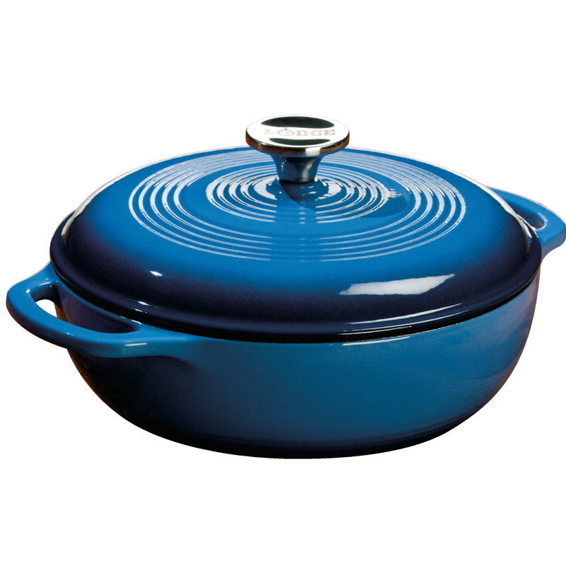 Blue Enameled Cast Iron 7.5 Quart Dutch Oven