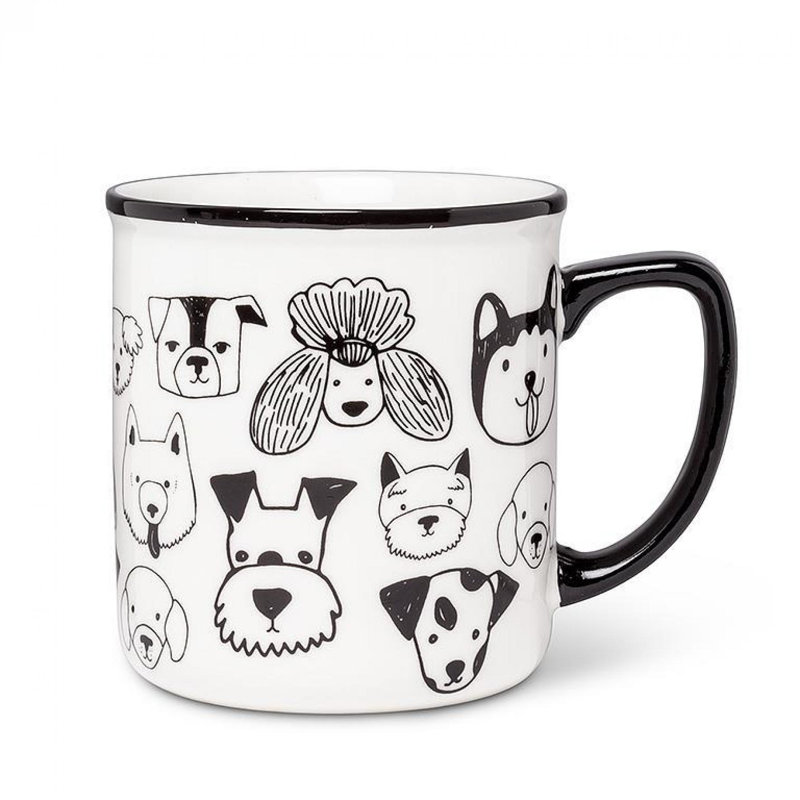 Tasse simple à visage de chien