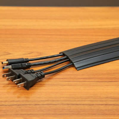 6.5 Ft Floor Cord Protector 3 Channels Floor Cord Cover
