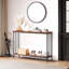 Table de vestibule, console à 2 niveaux, table de canapé étroite de 41,3 po de largeur avec tablettes, table de vestibule industrielle pour vestibule, salon, vestibule, couloir, bureau-845625448