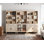 Bibliothèque Corretta 72,1 po H x 101,6 po L avec tiroirs et armoires, haute bibliothèque avec étagères ouvertes, grande bibliothèque en bois de style ferme pour salon, chambre, bureau ou cuisine, 72 po